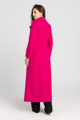 The Monarch Coat | Hot Pink | Padded Longline Coat