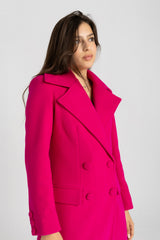 The Monarch Coat | Hot Pink | Padded Longline Coat