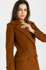 The Monarch Coat | Camel | Padded Longline Coat