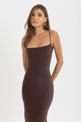 THE PRETTY BASIC DRESS - Brown