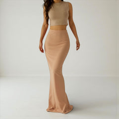 Ball Maxi Skirt - Beige