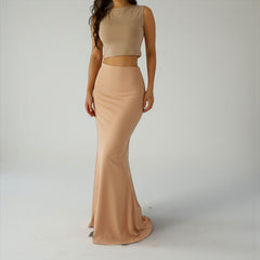 Ball Maxi Skirt - Beige
