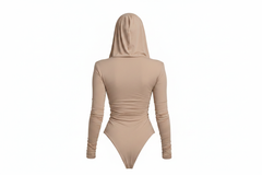 Thea Bodysuit - Nude Structured Shoulder Bodysuit