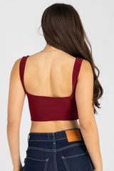 Muse Crop Top – Burgundy
