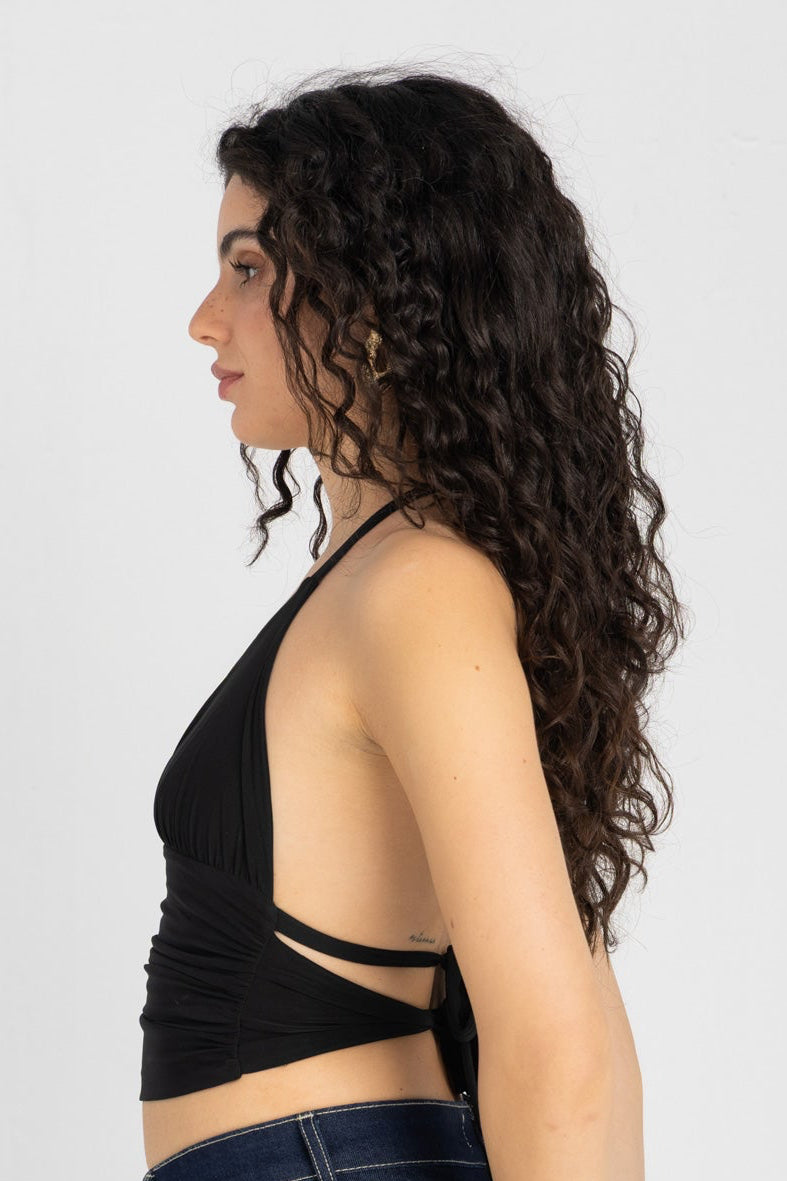 Sculpt Halter Top – Black