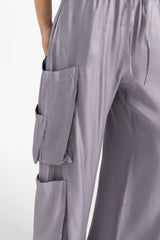 Luna Pants – Fluid Shimmer Cargo, Grey Lilac