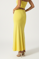 Summer Yellow Serena Double Layer Flowy Skirt - Premium Lycra
