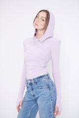 Lilac Thea Bodysuit – structured shoulder stretch bodysuit with hourglass silhouette | sand
