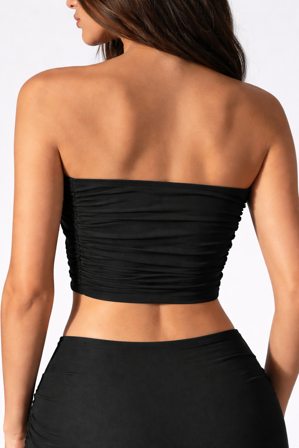 Ruched Strapless Bandeau Top
