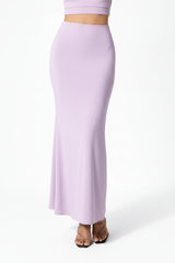 Serena Double Layer Flowy Skirt - Premium Lycra - Lilac