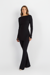 Oxford Set – Black | Double Layered Two-Piece Outfit