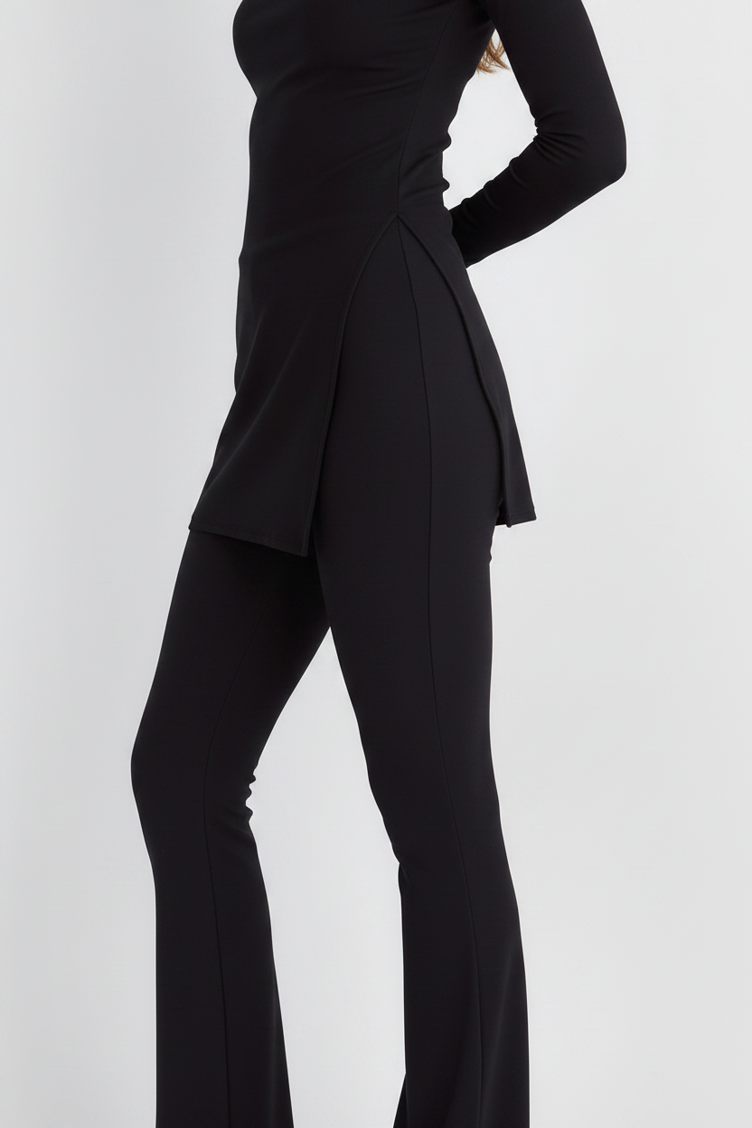 Oxford Set – Black | Double Layered Two-Piece Outfit