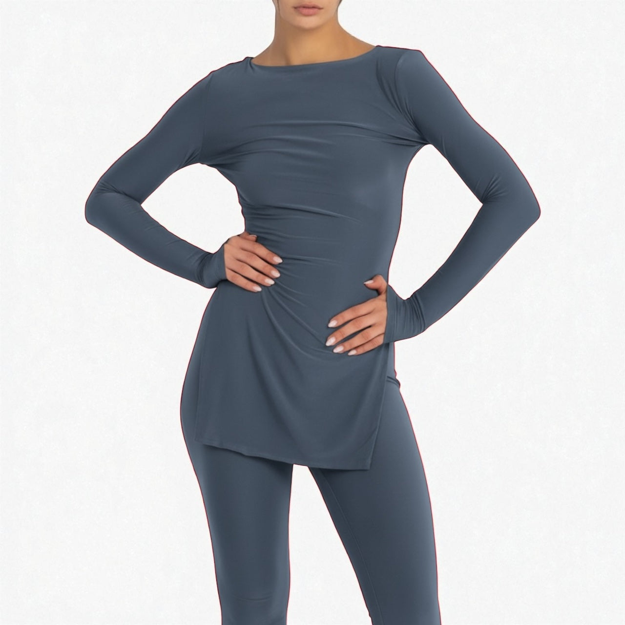 Oxford Set – Grey | Double Layered Two-Piece Outfit