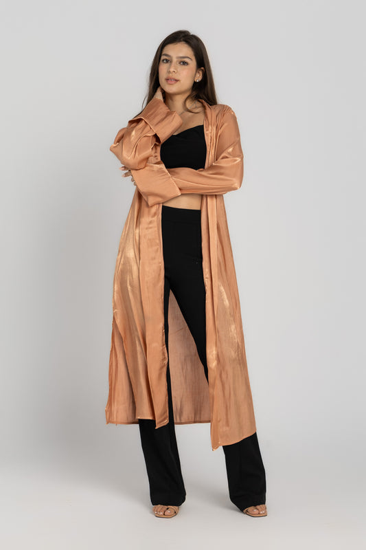 Diamond Cardigan - Shimmery Peach