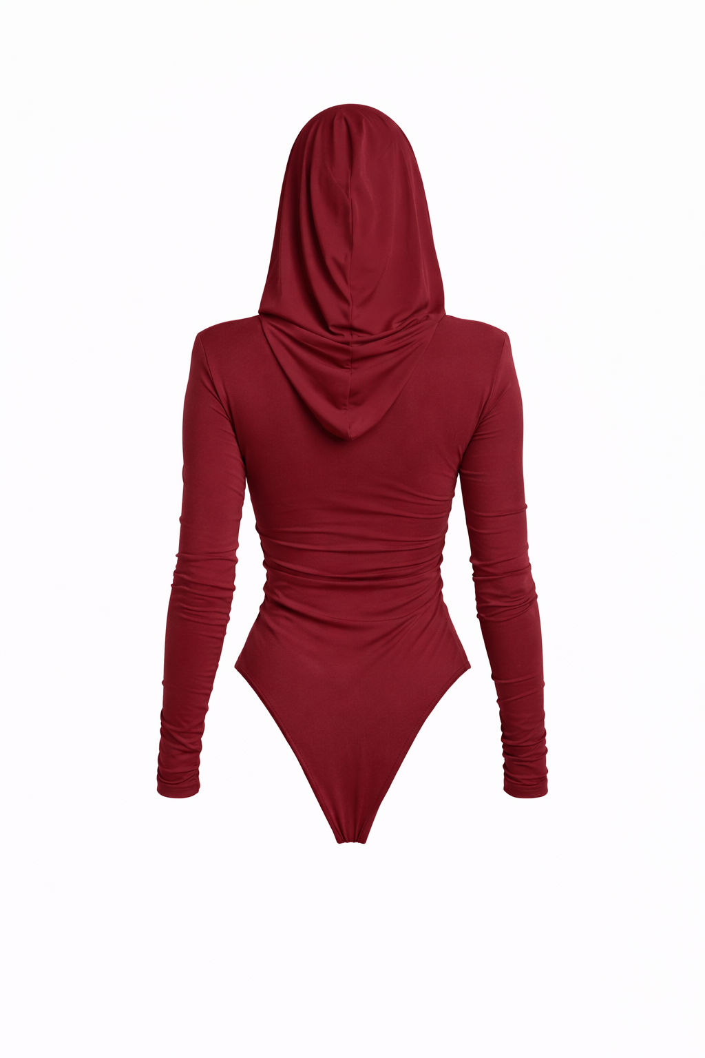 Thea Bodysuit - Burgundy Structured Shoulder Bodysuit