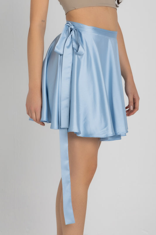 Whisper Skirt – Satin Wrap Mini Skirt