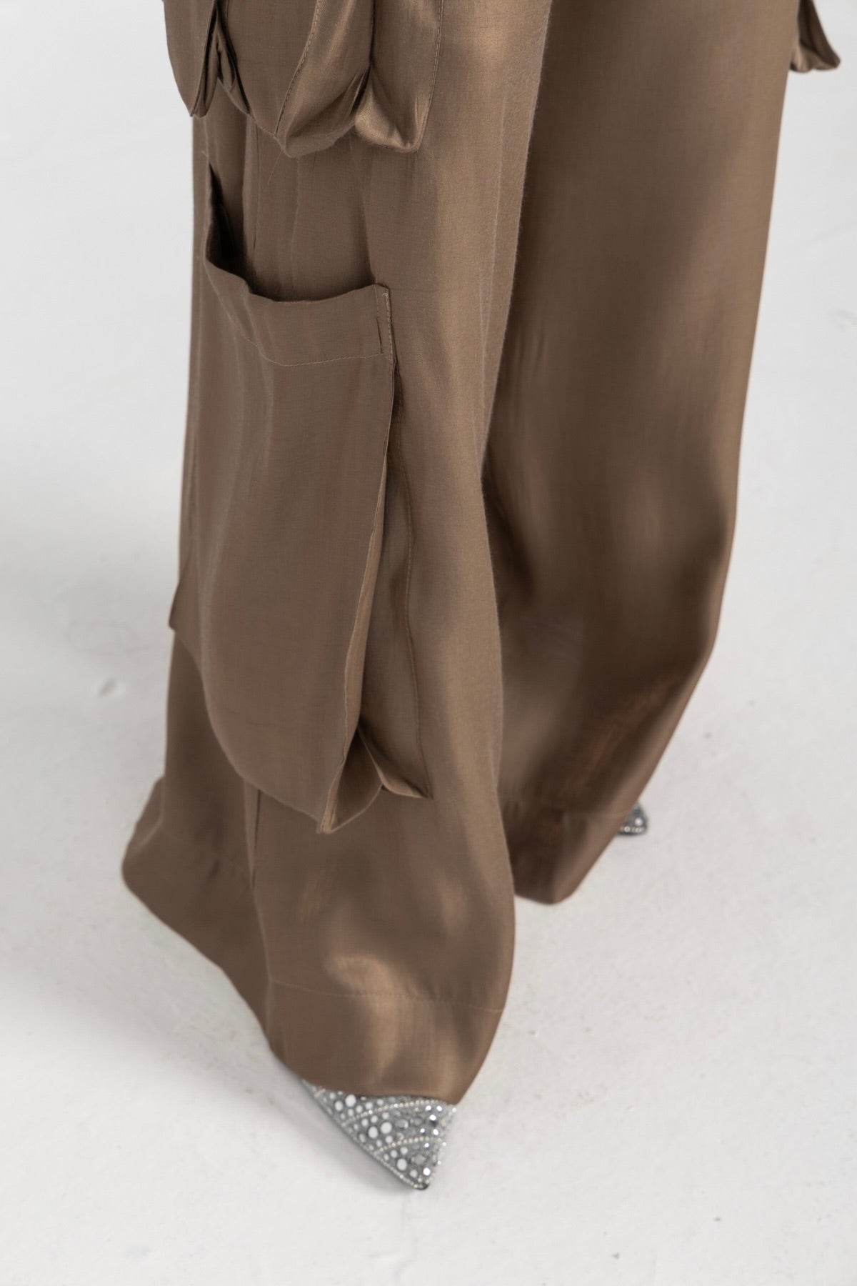 Luna Pants – Fluid Shimmer Cargo, Bronze
