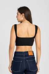 Muse Cropped Top – Black