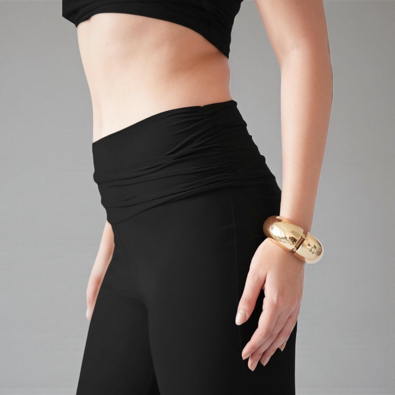 Amelia ruched Straight Cut Pants