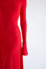 Red Kate Dress | Fitted & Flowy Double-Layer Lycra Dress