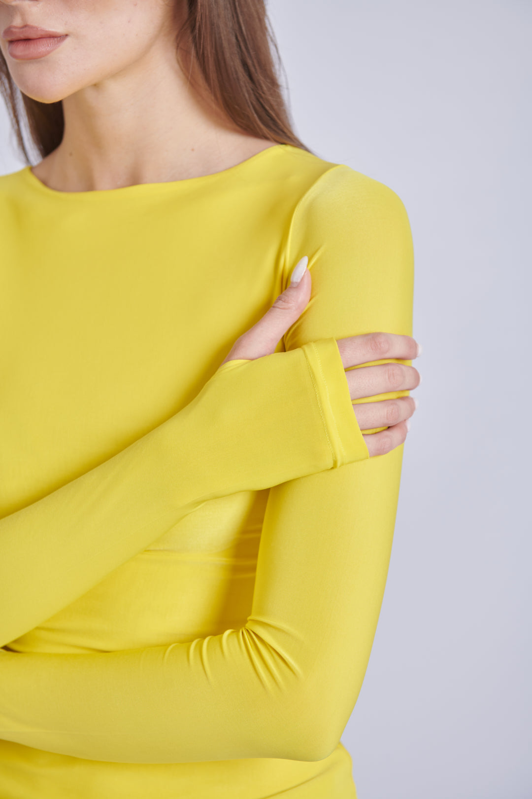 Double-Layer Long Sleeve Top – Summer Yellow