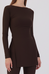 Oxford Set – Chocolate Brown | Double Layered Two-Piece Outfit