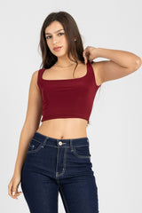 Muse Crop Top – Burgundy