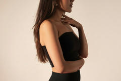 Ruched Strapless Bandeau Top