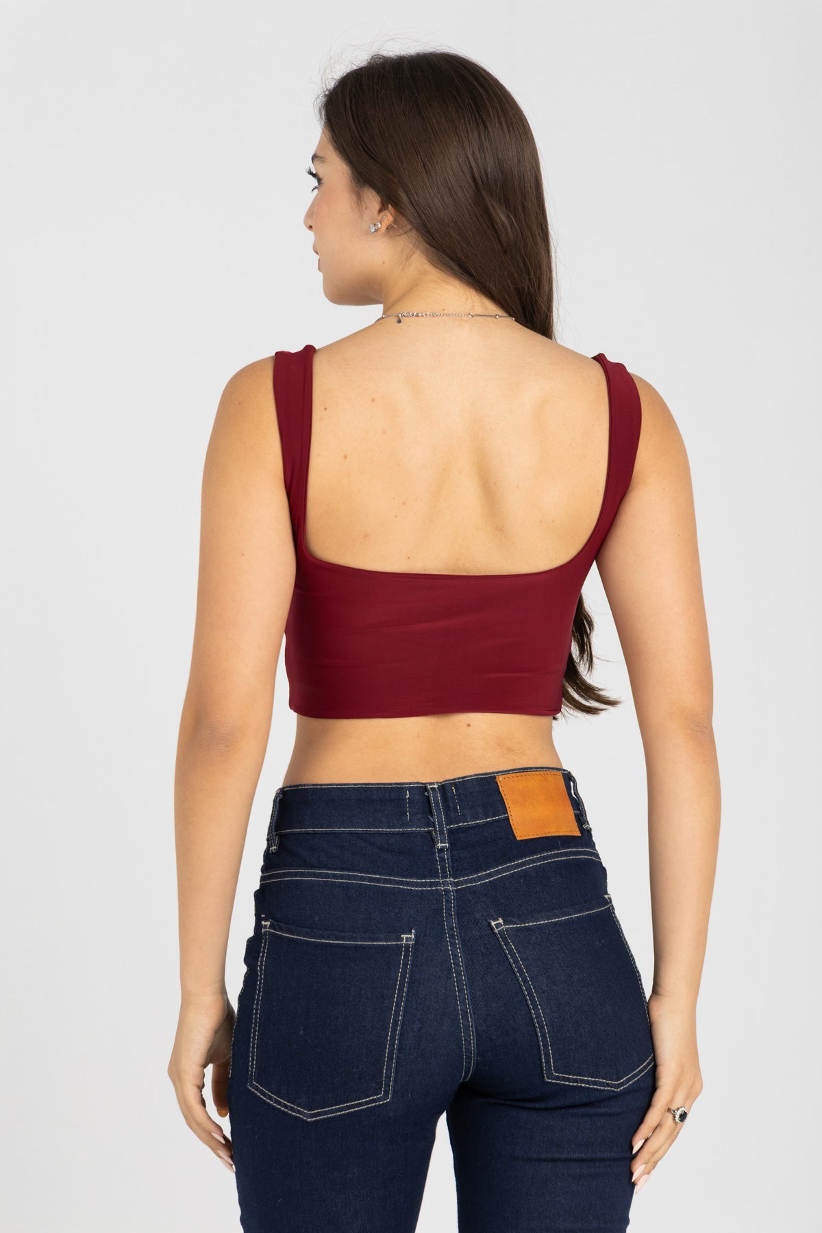 Muse Crop Top – Burgundy