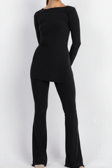 Oxford Set – Black | Double Layered Two-Piece Outfit