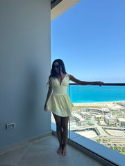 The Mayan Dress - Powder Yellow