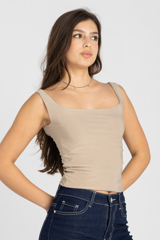 Frame Top – Nude Beige