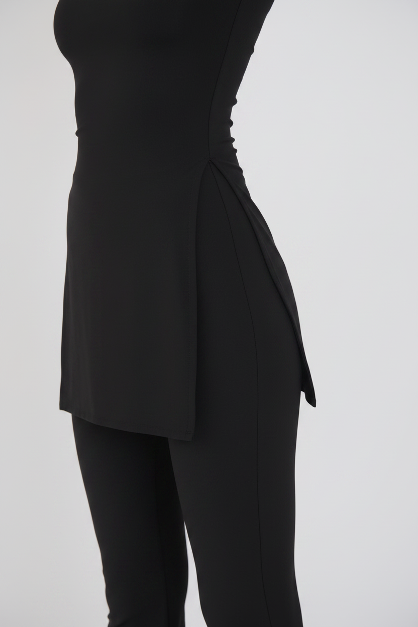 Oxford Set – Black | Double Layered Two-Piece Outfit