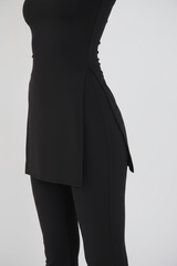 Oxford Set – Black | Double Layered Two-Piece Outfit