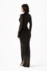 Black Cher Dress - Sequin Bodycon Dress