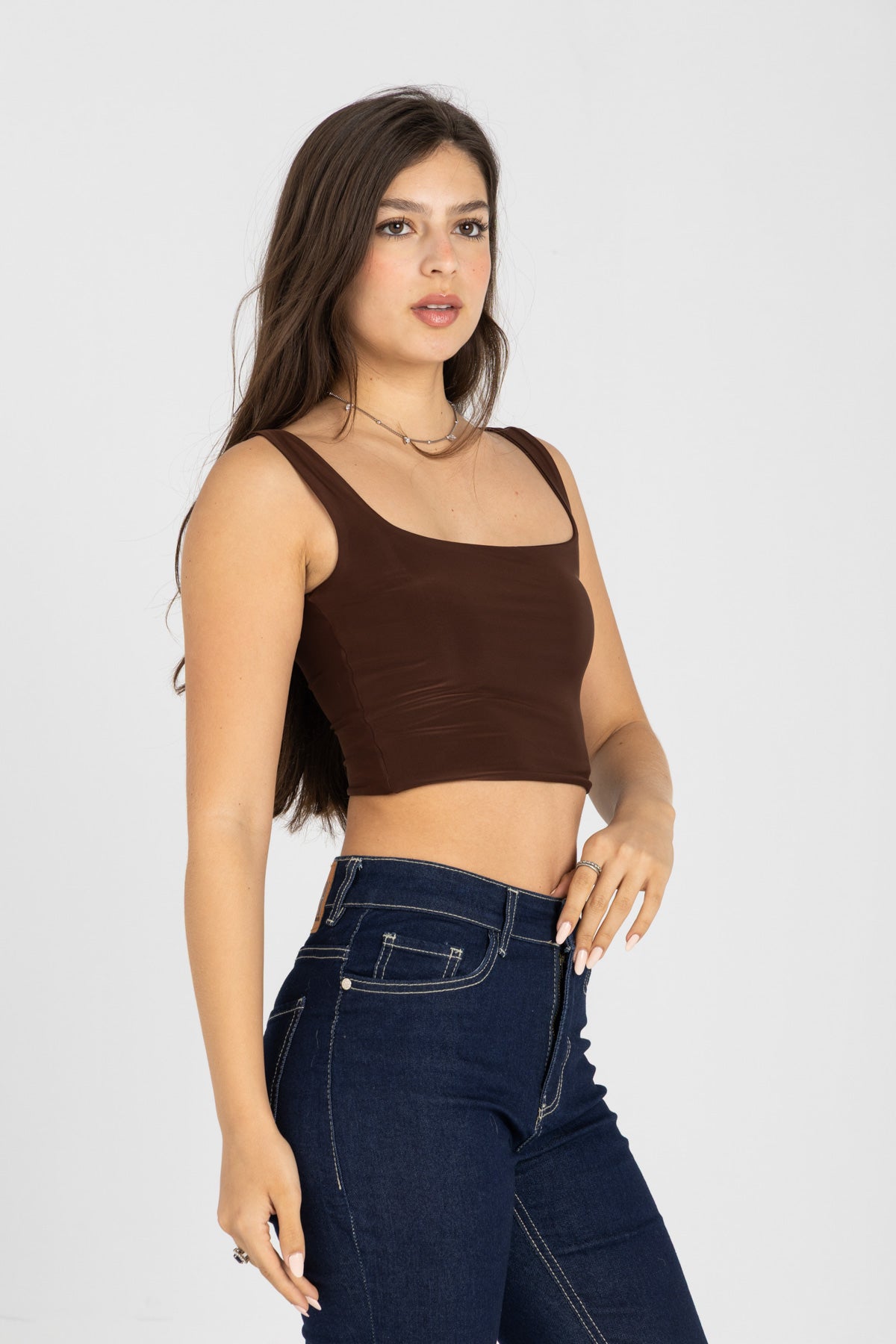 Muse Crop Top – Chocolate Brown