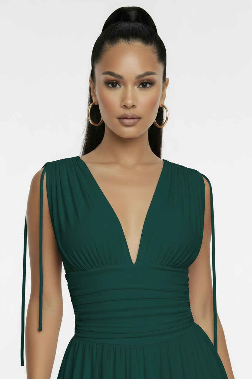 The Mayan Dress - Emerald Green