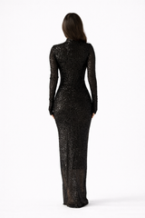 Black Cher Dress - Sequin Bodycon Dress