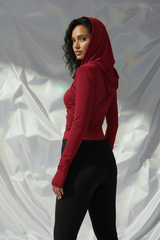 Thea Bodysuit - Burgundy Structured Shoulder Bodysuit