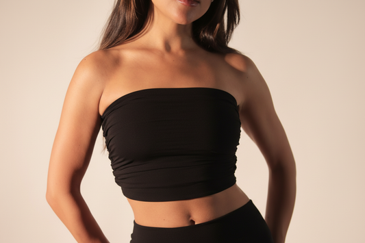 Ruched Strapless Bandeau Top