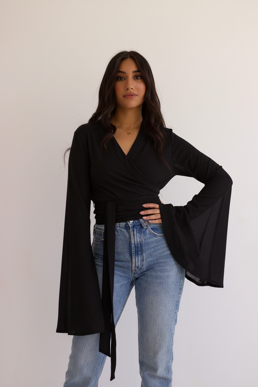 Katerina Summer Blouse – Black
