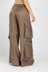 Luna Pants – Fluid Shimmer Cargo, Bronze