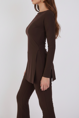 Oxford Set – Chocolate Brown | Double Layered Two-Piece Outfit