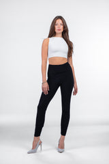 Lea Ruched Leggings - Black