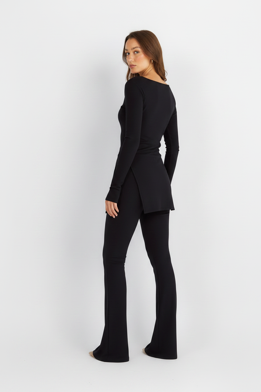Oxford Set – Black | Double Layered Two-Piece Outfit
