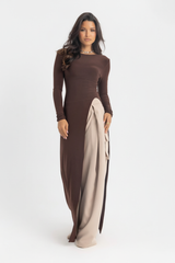 The Sovereign Blouse Dress - Brown