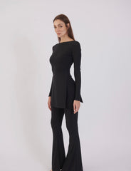 Oxford Set – Black | Double Layered Two-Piece Outfit