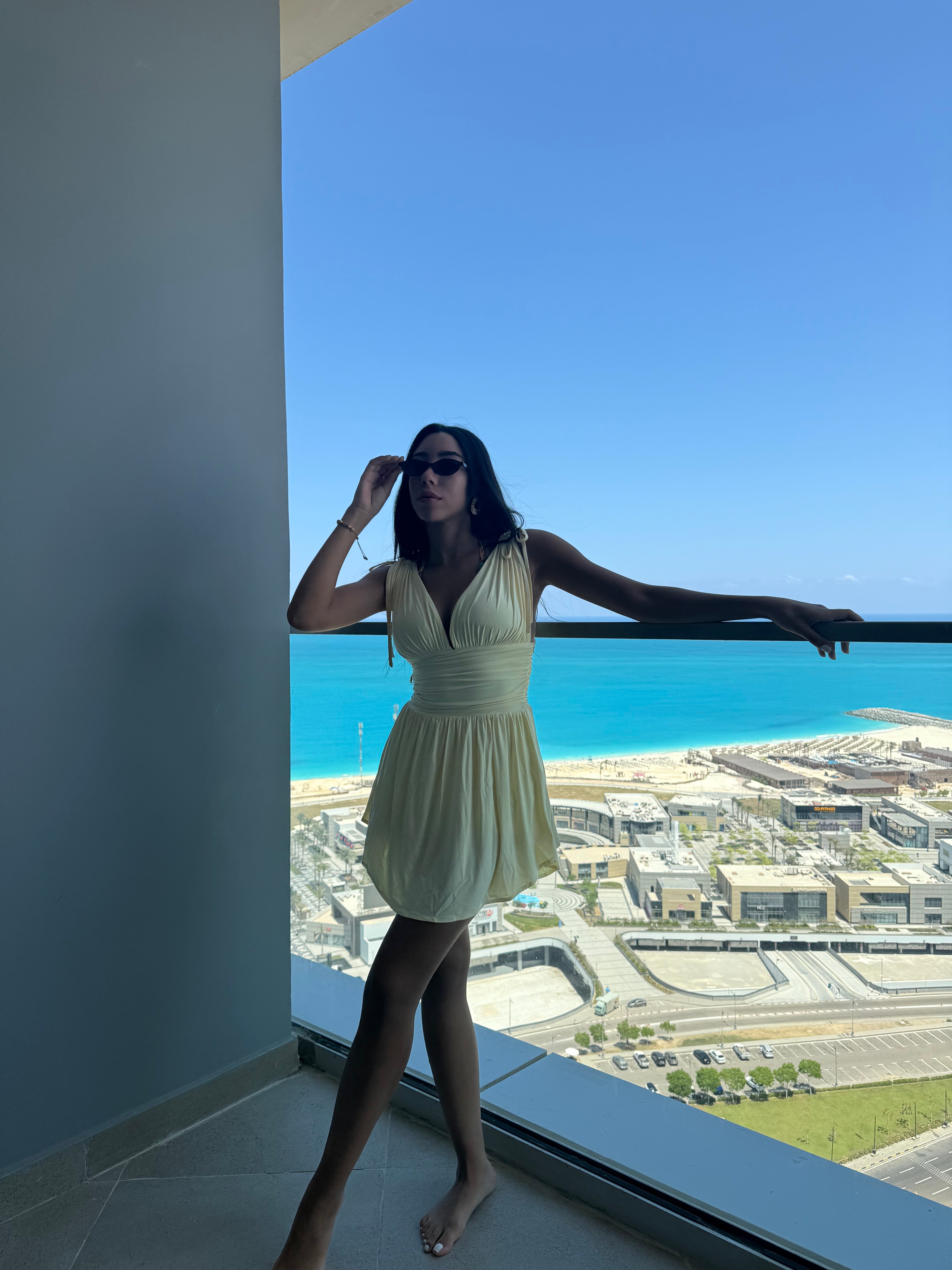 The Mayan Dress - Powder Yellow