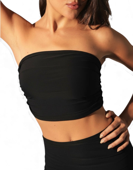 Ruched Strapless Bandeau Top