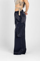 Luna Pants – Fluid Shimmer Cargo, Dark Blue